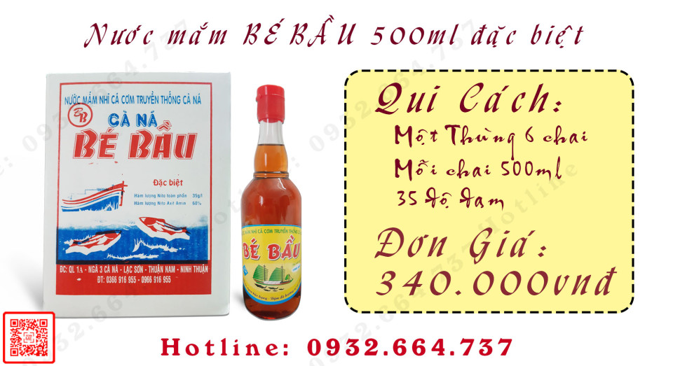 Nước Mắm Bé Bầu 500ml Loại Đặc Biệt