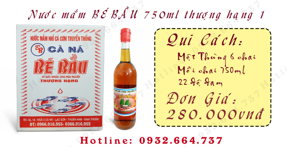 Nước Mắm Bé Bầu 750ml Loại Thượng Hạng 1