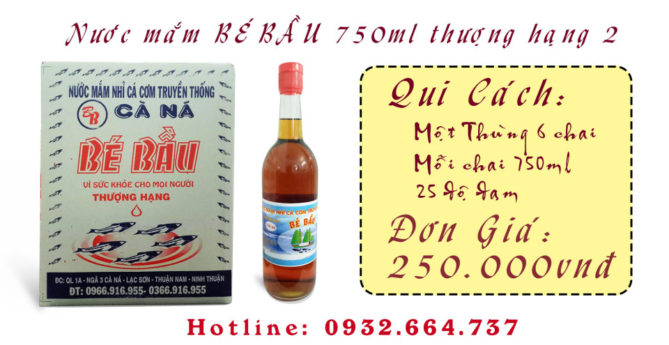 Nước Mắm Bé Bầu 750ml Loại Thượng Hạng 2
