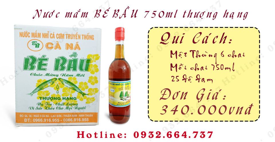 Nước Mắm Bé Bầu 750ml Loại Thượng Hạng